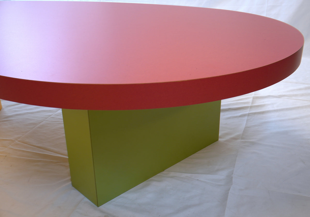 Vintage Post Modern Memphis Kidney Shape Coffee Table