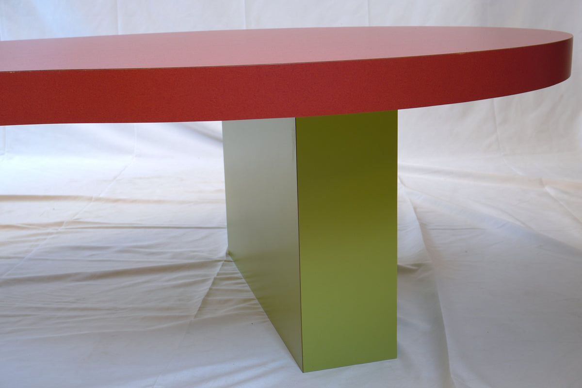 Vintage Post Modern Memphis Kidney Shape Coffee Table