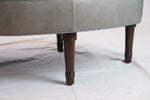 Jonas NY Upholsterer Oval Leather Ottoman or Table