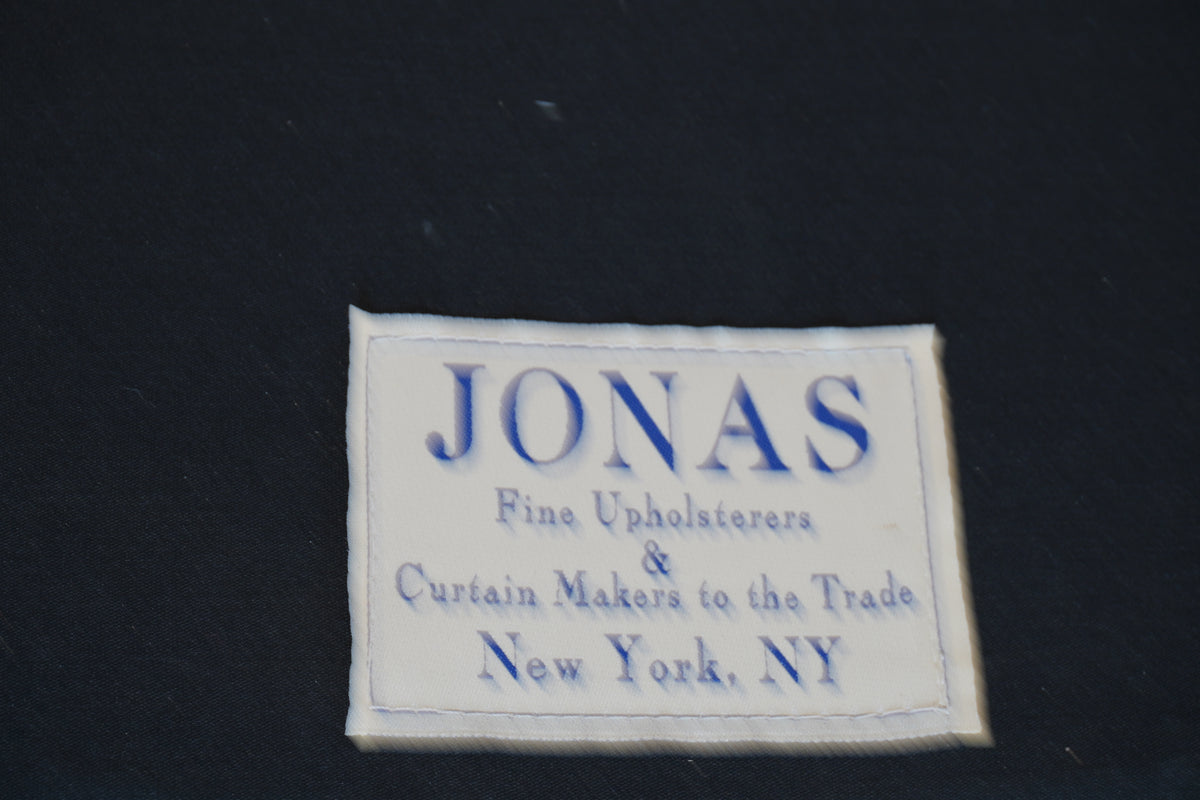 Jonas NY Upholsterer Oval Leather Ottoman or Table