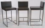 Desiron Suffolk Leather Counter Stools, Set of 3