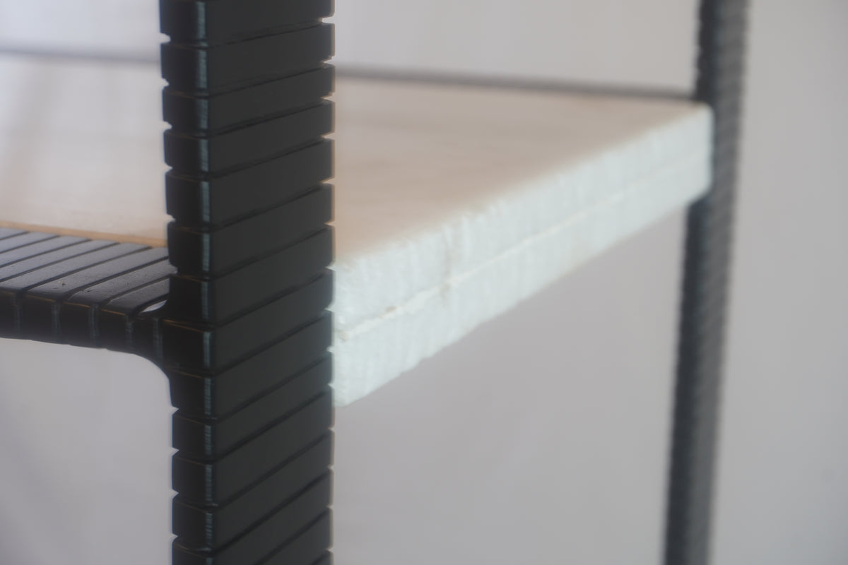 Hawthorn Black Scribed Bookshelf with White Marble from Ben Soleimani