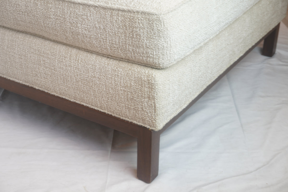 Vintage Edward Wormley Extra Long Chaise - Recently Reupholstered in Boucle Fabric