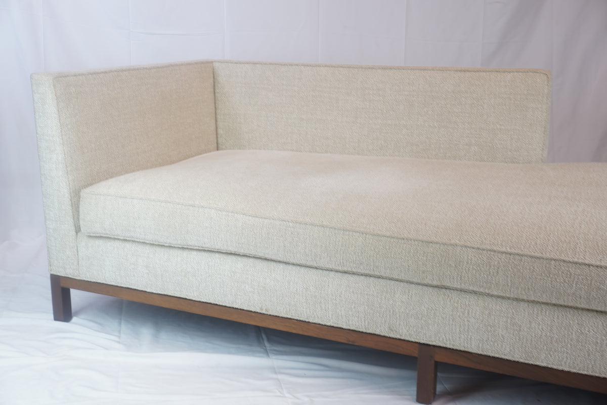 Vintage Edward Wormley Extra Long Chaise - Recently Reupholstered in Boucle Fabric