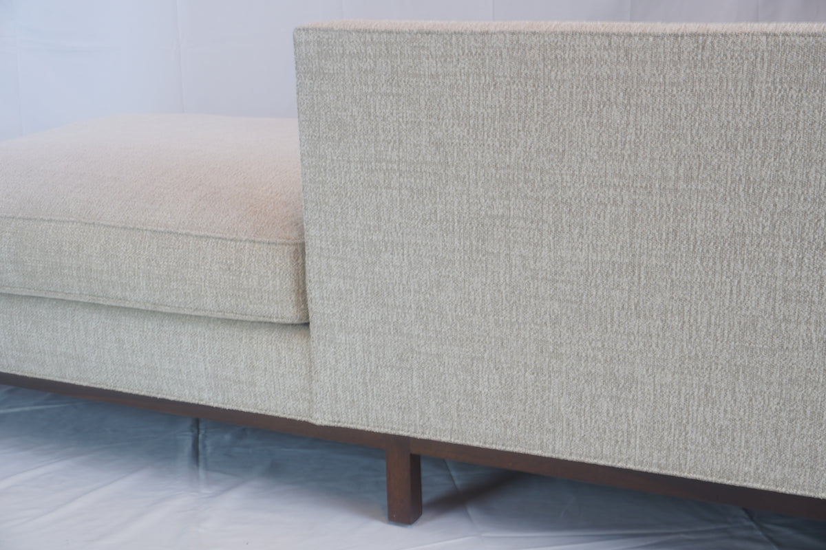Vintage Edward Wormley Extra Long Chaise - Recently Reupholstered in Boucle Fabric