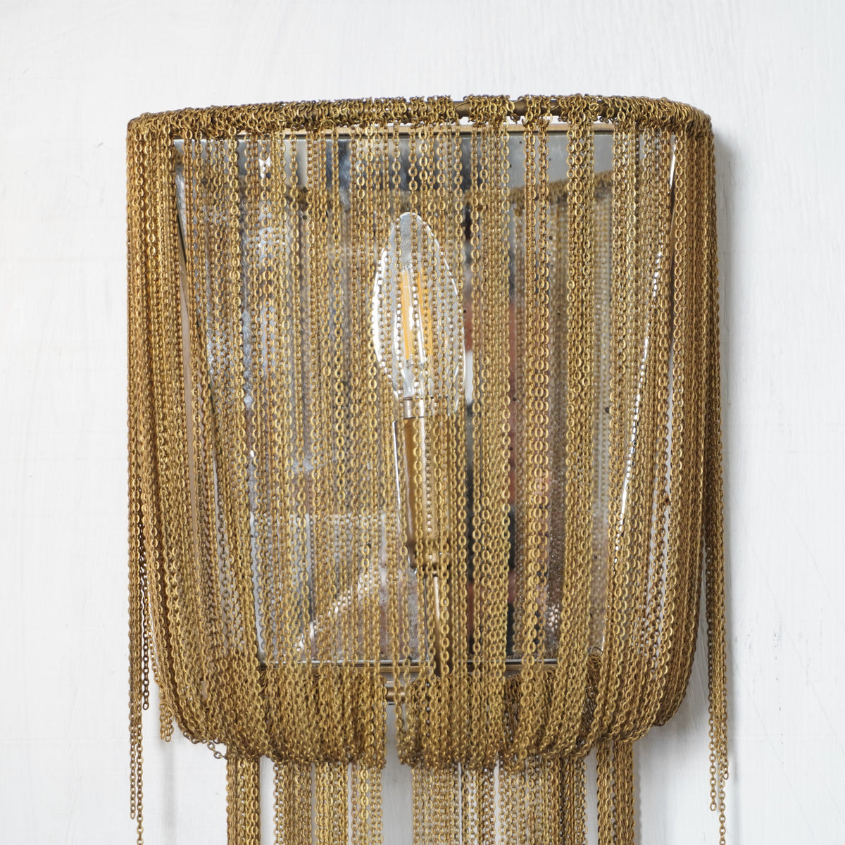 Clutch Modern Alee Large Sconce Staggered Draped Chain, Pair of