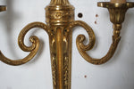 French Louis XVI Style Bronze Wall Sconces, Pair of