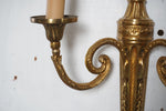 French Louis XVI Style Bronze Wall Sconces, Pair of