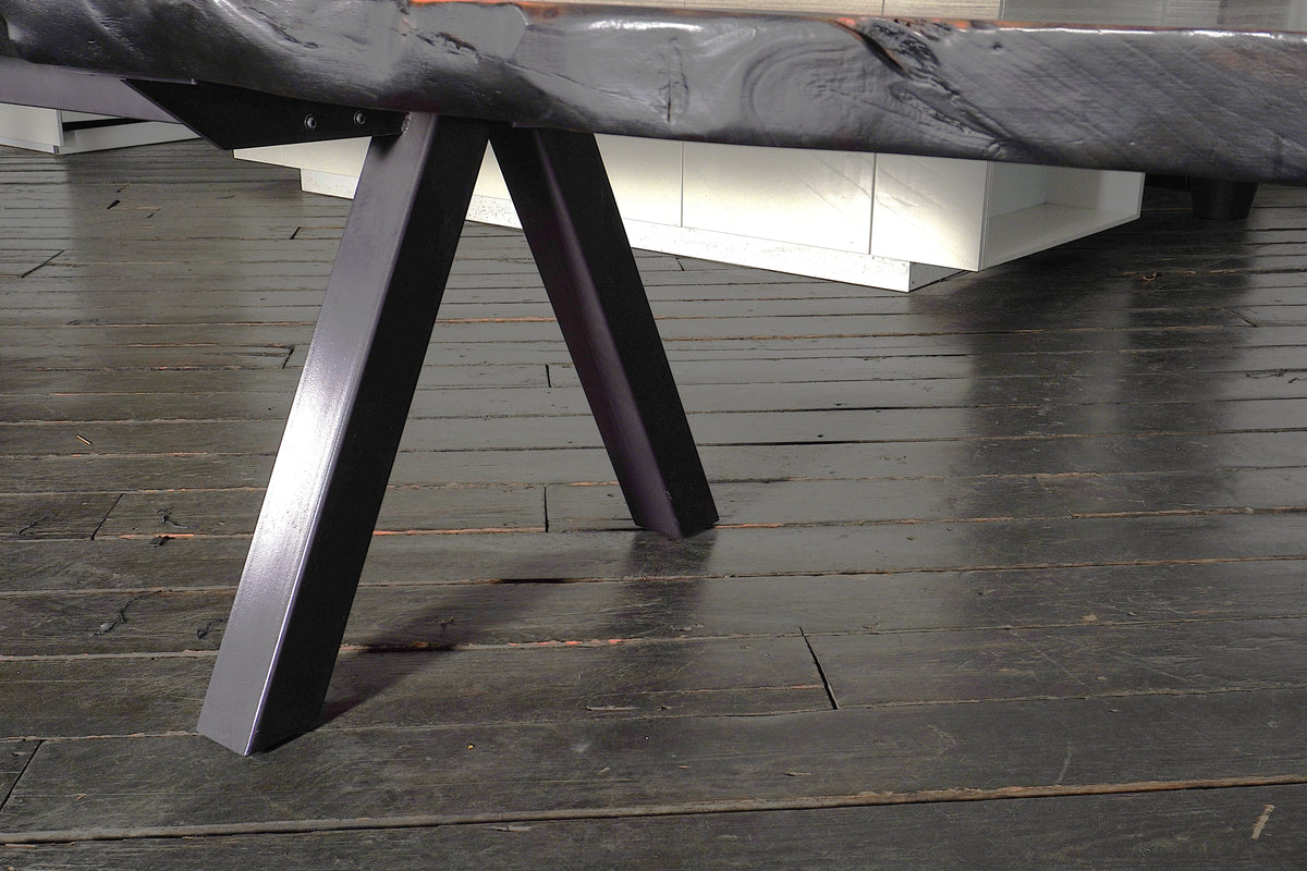 Custom 16 Feet Double Slab Claro Walnut with Cantilever Base Table - George Nakashima Inspired