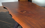 Custom 16 Feet Double Slab Claro Walnut with Cantilever Base Table - George Nakashima Inspired