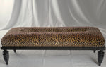 Marbello Design Leopard Bench with Spindle Legs