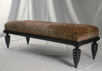Marbello Design Leopard Bench with Spindle Legs