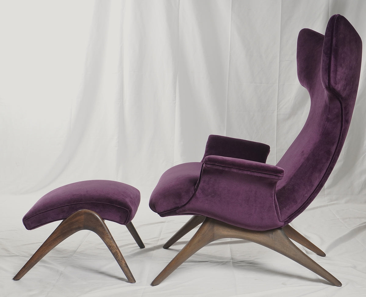 Vladimir Kagan Ondine Chair & Ottoman from Holly Hunt