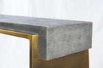 R&Y Augousti Laurens Console Table in Shagreen & Bronze-Patina Brass