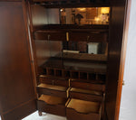 Hickory Chair Furniture Antiqued Mirrored Bar Cabinet Credenza Breakfront Sideboard