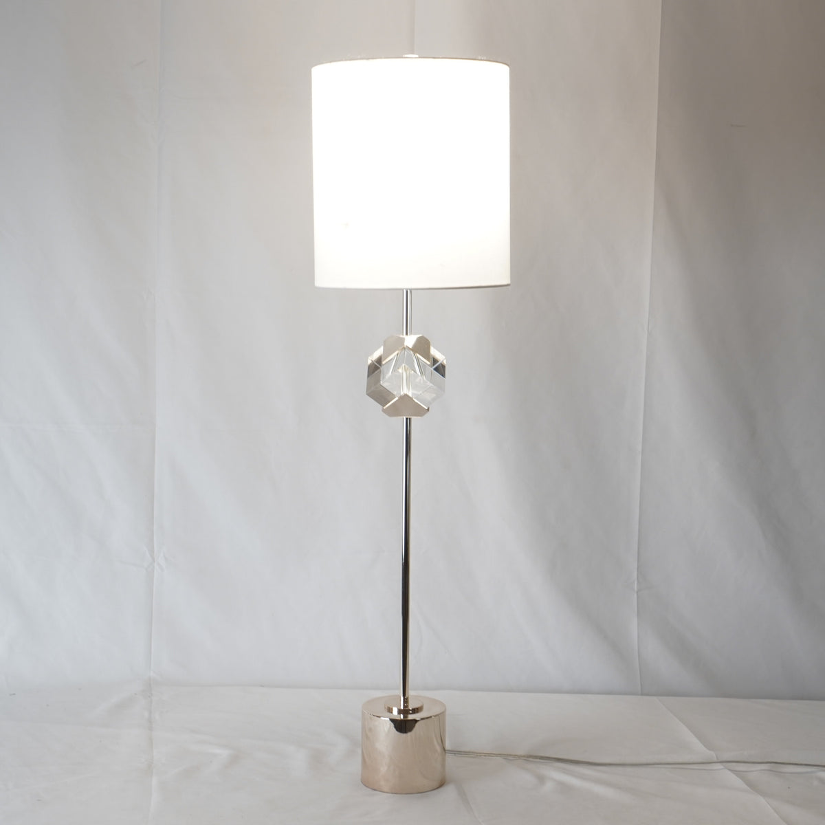 John Richard Collection Crystal Cube Buffet Table Lamp from Intertek