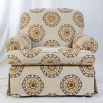 Emanuel Cappello Skirted Club Chairs, Pair of