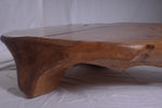 Vintage Large Solid Teak Live Edge Coffee Table