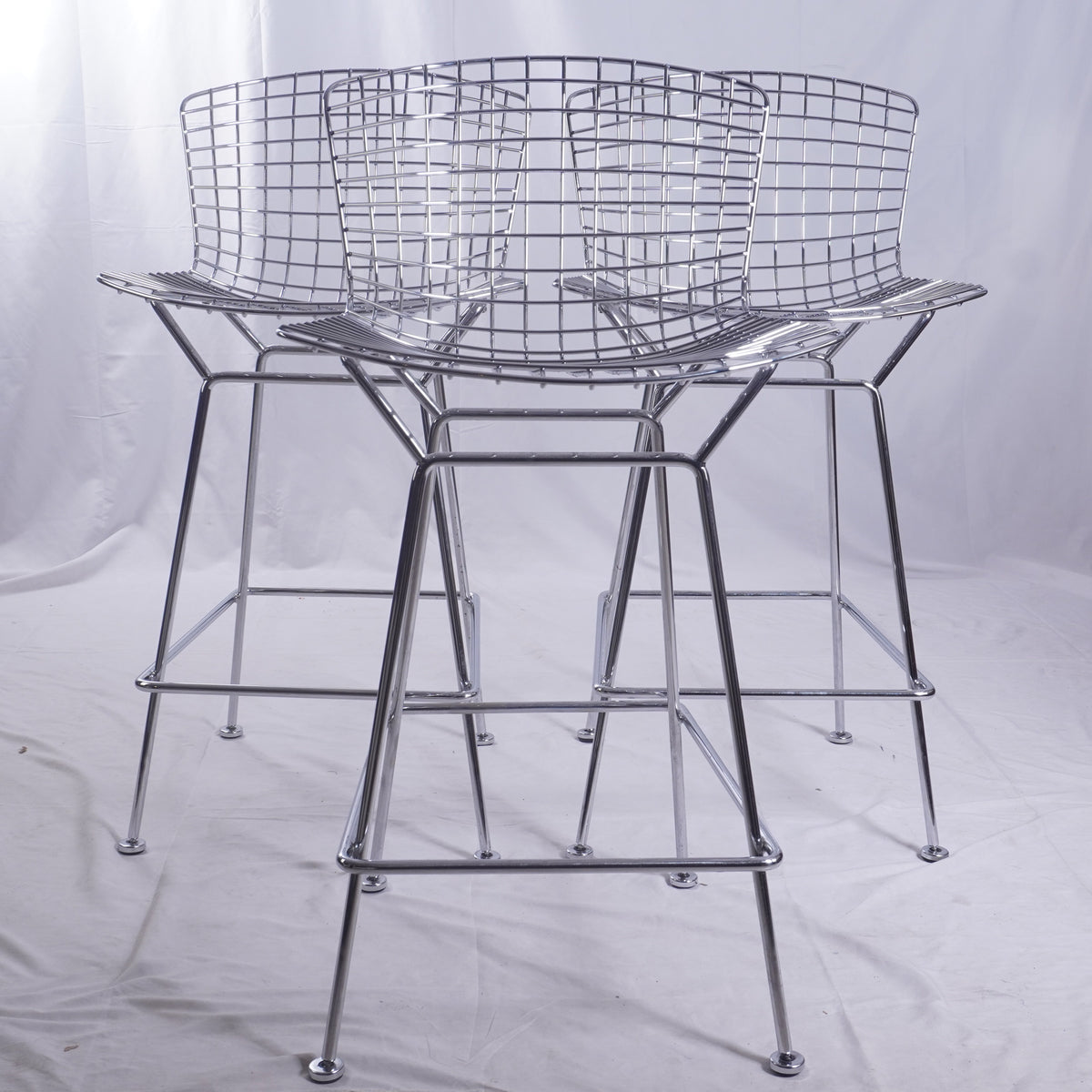 Knoll Bertoia Counter Stool Designed by Harry Bertoia, Set of 3