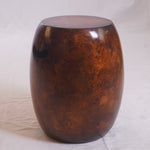 Vintage Barrel Burl Maplewood Veneer Stools C1970s, Pair of