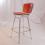 Knoll Bertoia Bar Stools Designed by Harry Bertoia with cushion, Set of 3