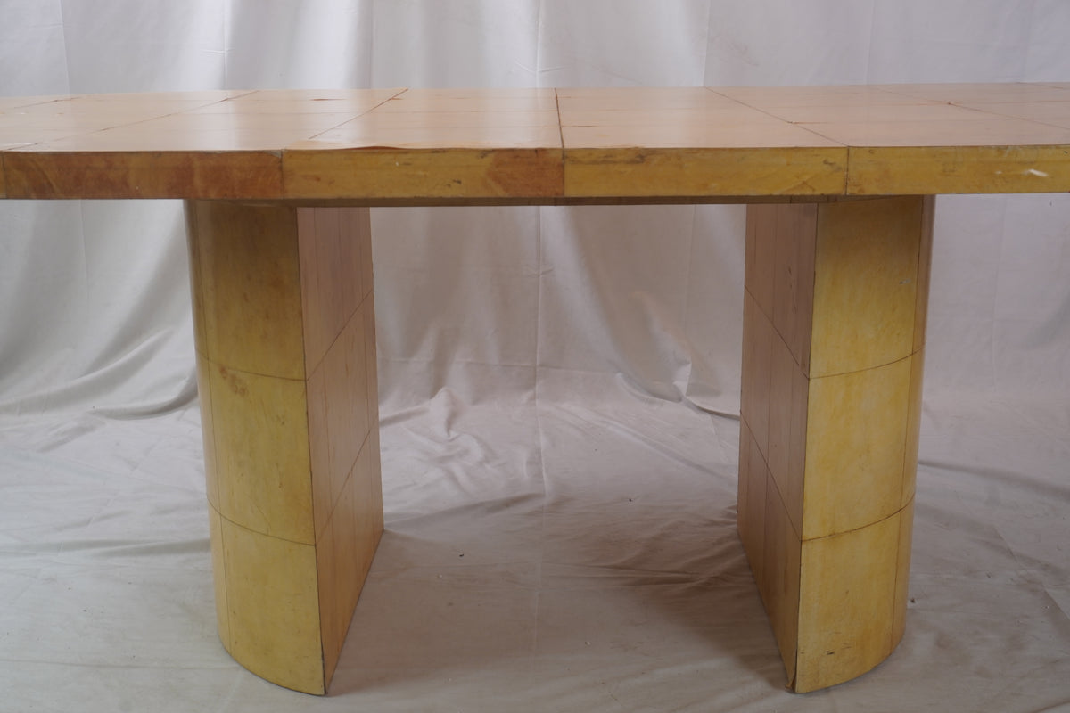 Karl Springer MCM Lacquered Goatskin Dining, Conference Table  C1970s