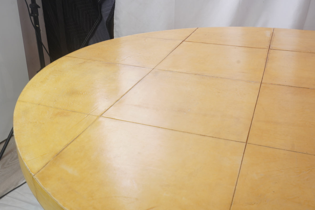 Karl Springer MCM Lacquered Goatskin Dining, Conference Table  C1970s