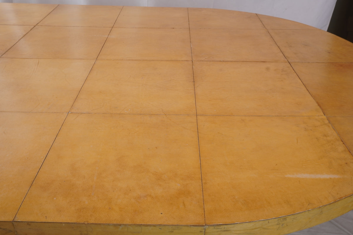 Karl Springer MCM Lacquered Goatskin Dining, Conference Table  C1970s