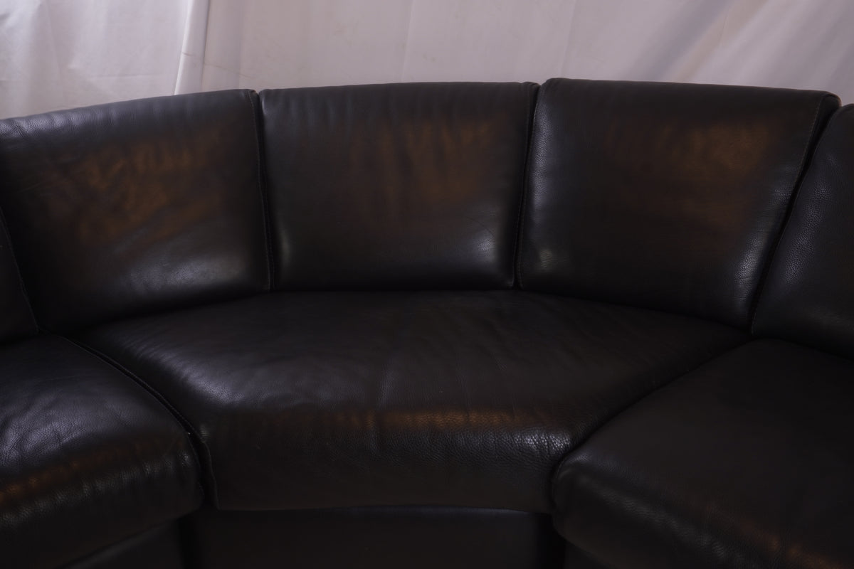 Maurice Villency Modern Leather Sectional Sofa