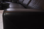 Maurice Villency Modern Leather Sectional Sofa