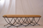 Arteriors Felice Iron Brass Alpaca Bench
