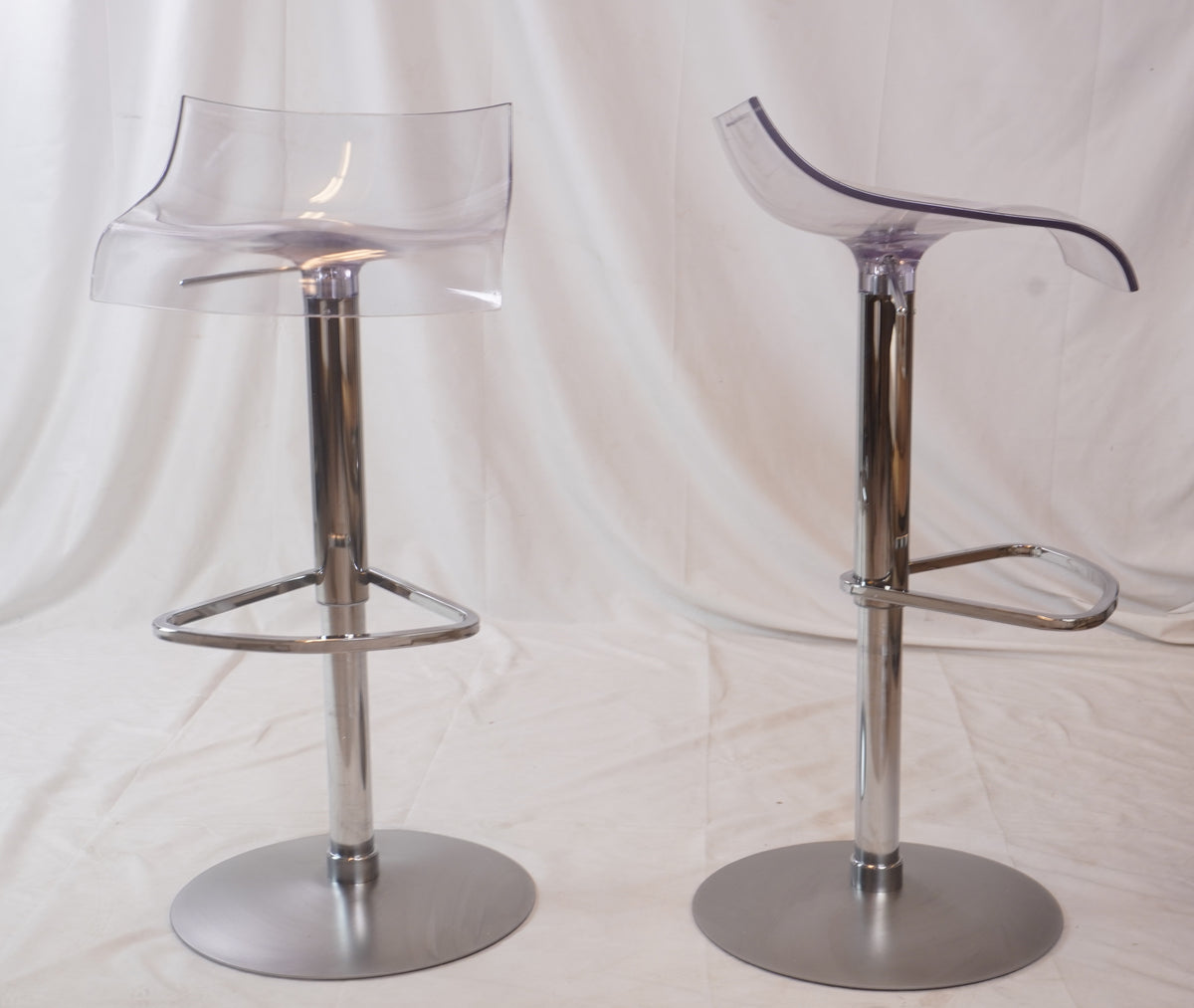 Ligne Roset PAM Crystal Adjustable Stools by Studio Archirivolto, Pair of