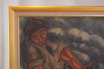 William Gropper Paddling Oil Painting