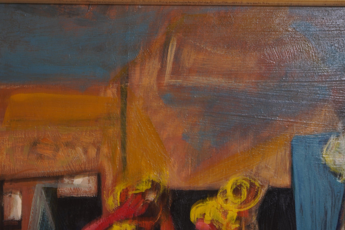 William Gropper Behind the Set Oil Painting, 20th Century