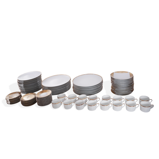 Bernardaud Feuille d'Or 16 person Dinner Service - 96pcs total
