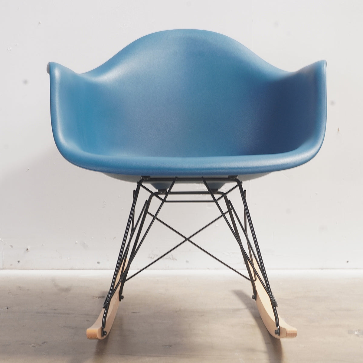 Eames Molded Plastic Armchair, Rocker Base from Herman Miller