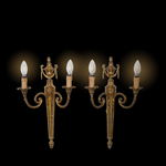 French Louis XVI Style Bronze Wall Sconces, Pair of