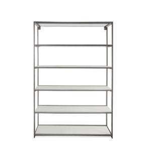 Hawthorn Black Scribed Bookshelf with White Marble from Ben Soleimani