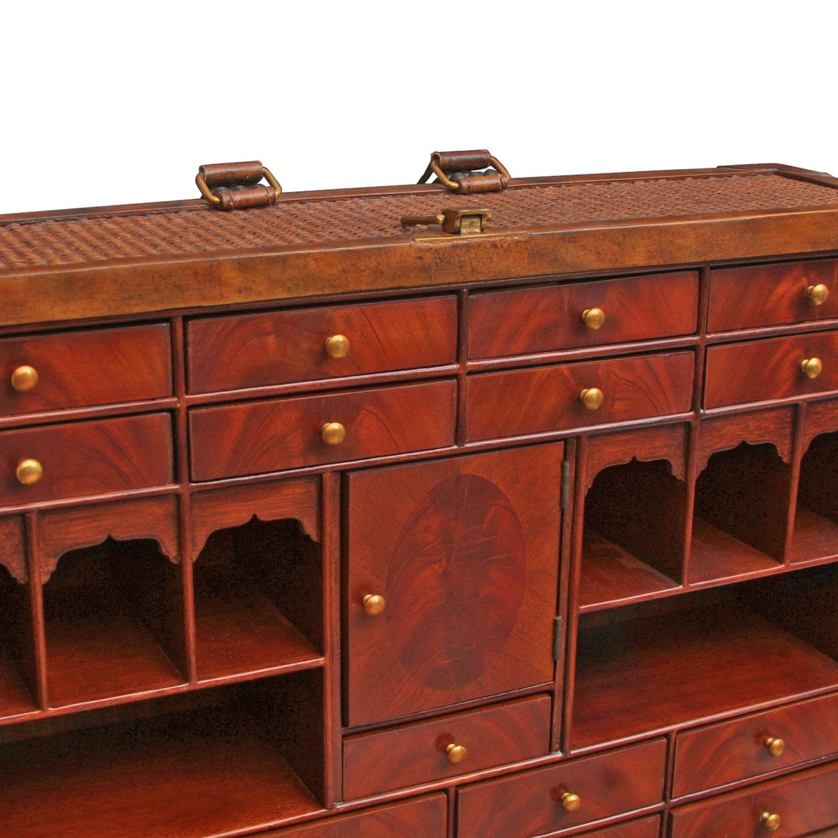 Maitland Smith Vintage Trunk Convertible Fold Out Writing Desk Designed by Provasi