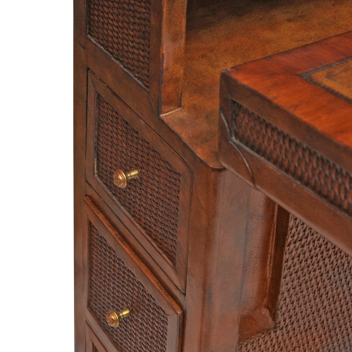 Maitland Smith Vintage Trunk Convertible Fold Out Writing Desk Designed by Provasi