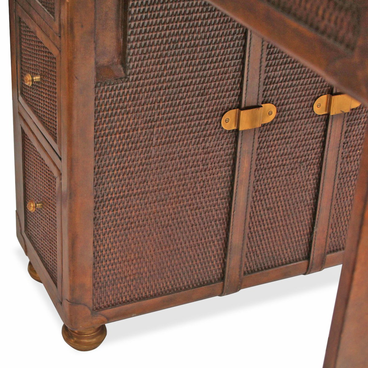 Maitland Smith Vintage Trunk Convertible Fold Out Writing Desk Designed by Provasi