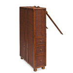 Maitland Smith Vintage Trunk Convertible Fold Out Writing Desk Designed by Provasi