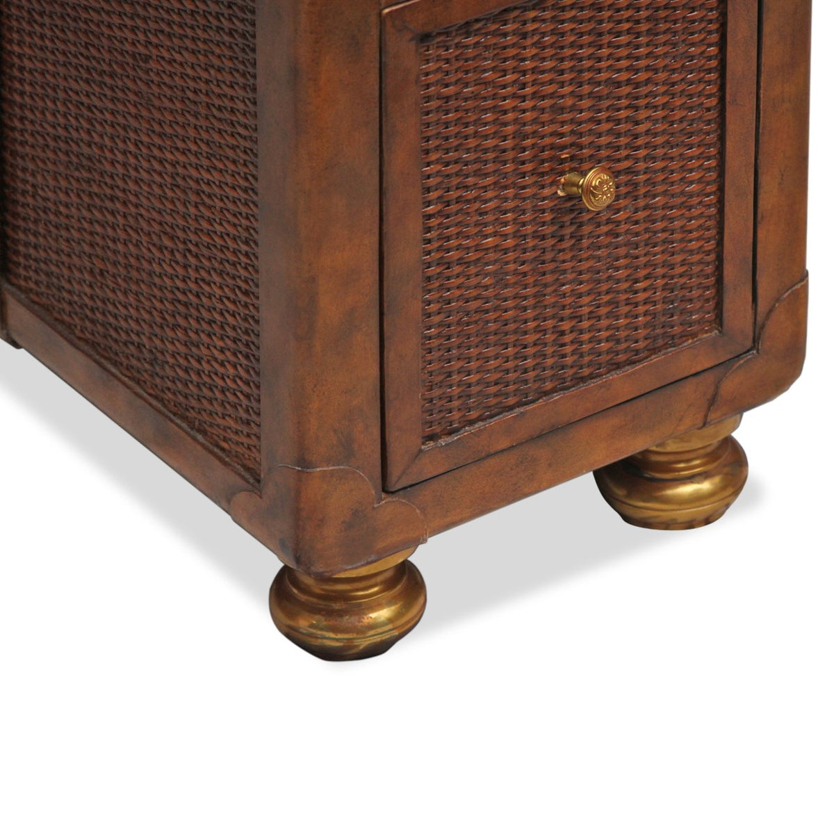 Maitland Smith Vintage Trunk Convertible Fold Out Writing Desk Designed by Provasi