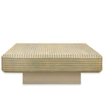 Karl Springer Square Plinth Coffee Table with Grass Cloth C1970s