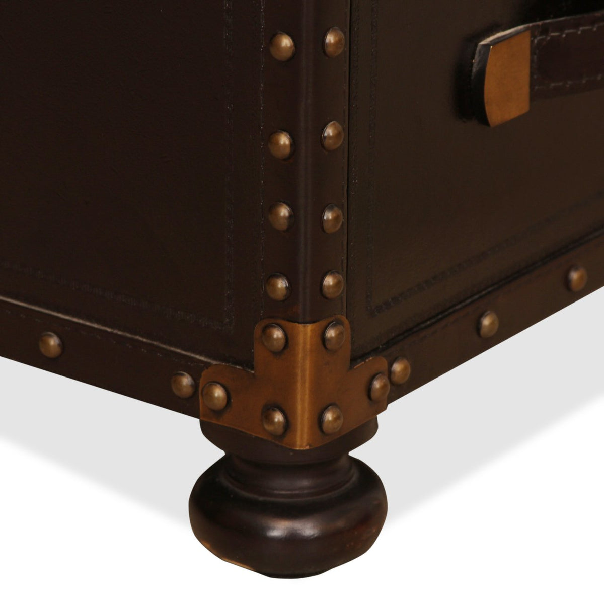 Maitland Smith Leather Trunk Desk with Chair
