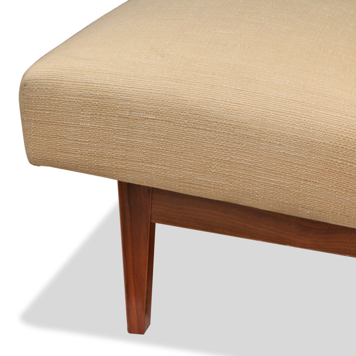 Jens Risom Floating Three-Seat Walnut Sofa in Walnut Cradle Frames with NEW Upholstery