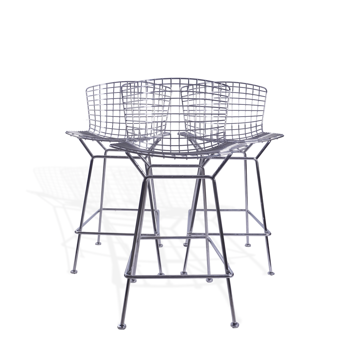 Knoll Bertoia Counter Stool Designed by Harry Bertoia, Set of 3