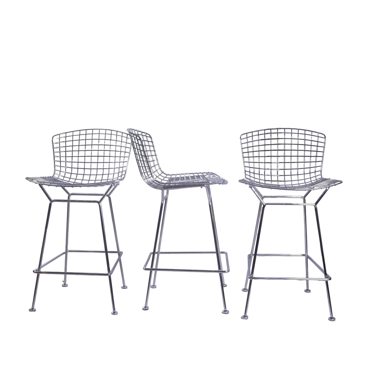 Knoll Bertoia Counter Stool Designed by Harry Bertoia, Set of 3