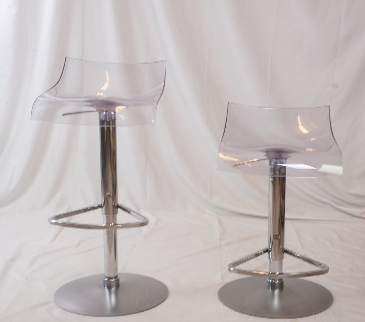 Ligne Roset PAM Crystal Adjustable Stools by Studio Archirivolto, Pair of