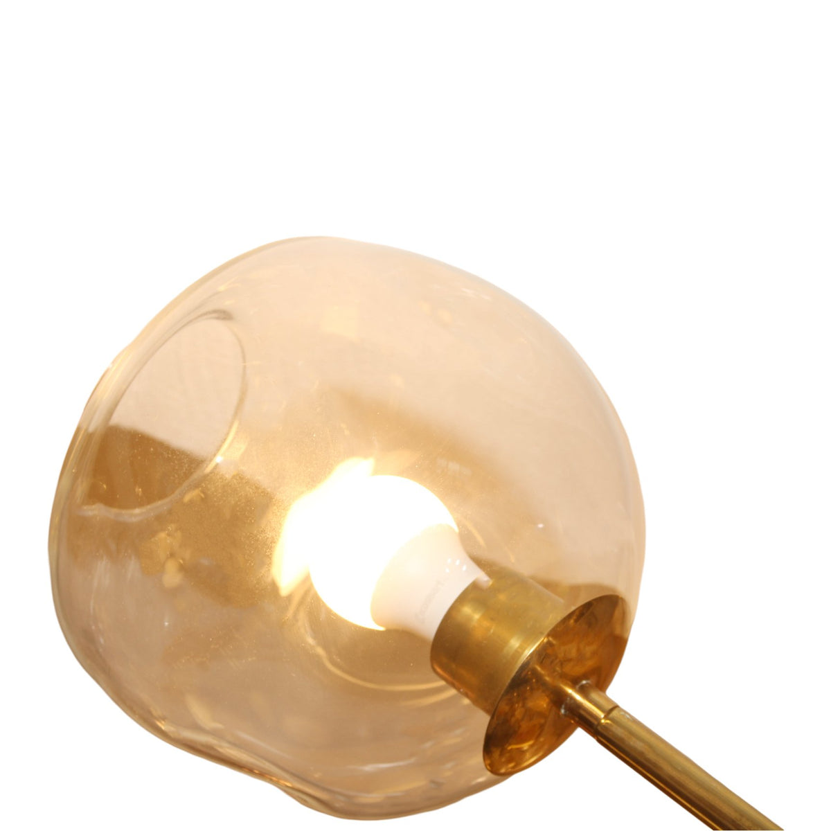 MCM Linear Sputnik Brass and Glass Chandelier